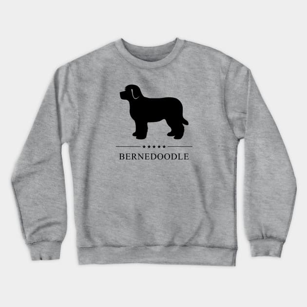 Bernedoodle Black Silhouette Crewneck Sweatshirt by millersye